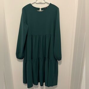 Shein dark green dress